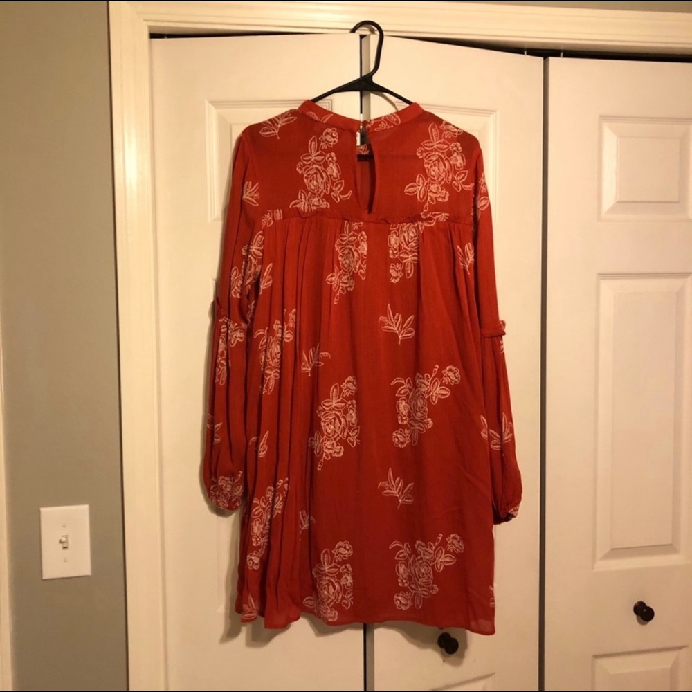 Lulu’s ‘No One Quite Like You’ Rust Orange Embroidered Shift Dress - Picture 8 of 16
